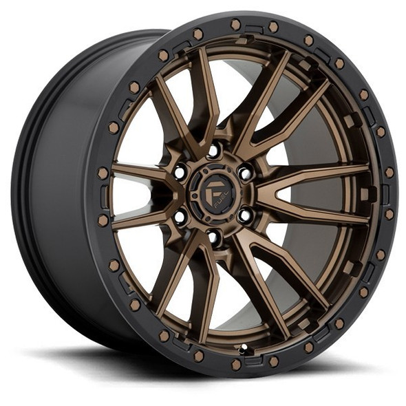 Fuel Offroad Wheels Rebel D681 Matte Bronze Black Lip 20x10 -18mm Offset 6x139.7 (6x5.5)