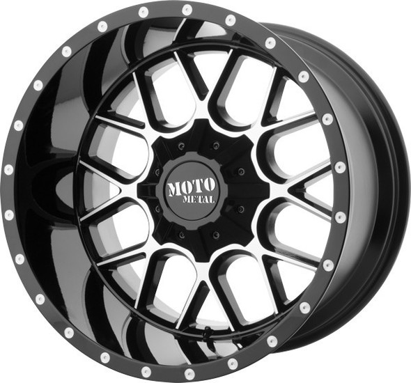 Moto Metal Wheels Siege MO986 Gloss Black Machined 22x10 12mm Offset 6x135,6x139.7 (6x5.5)