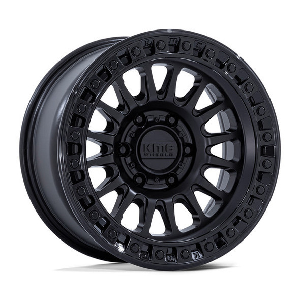 KMC Wheels IMS KM552 Matte Black with Gloss Black Lip 18x9 30mm Offset 6x139.7 (6x5.5)