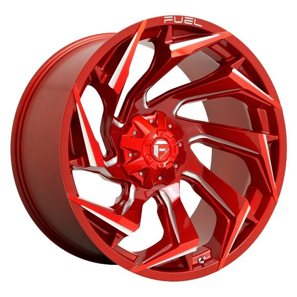 Fuel Offroad Wheels Reaction D754 Candy Red Milled 24x12 -44mm Offset 6x135,6x139.7 (6x5.5)