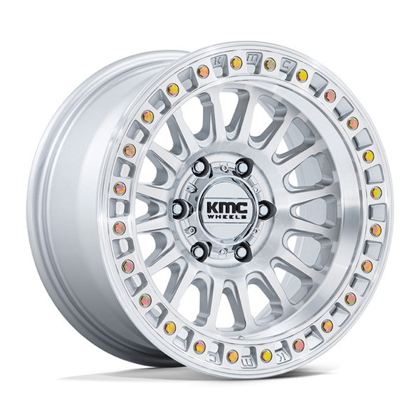 KMC Wheels IMS KM552 Gloss Silver W/ Machined Face 18x9 0mm Offset 6x139.7 (6x5.5)