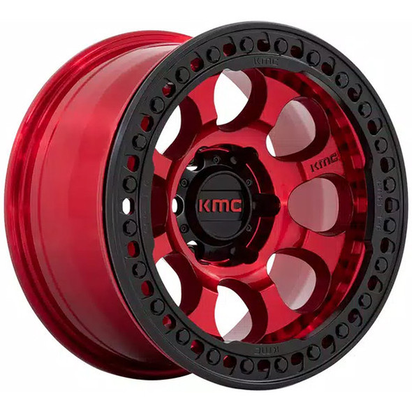 KMC Wheels Riot Beadlock KM237 Candy Red With Black Ring 17x8.5 0mm Offset 6x139.7 (6x5.5) KMC Wheels Riot Beadlock KM237 Candy Red With Black Ring 17x8.5 0mm Offset 6x139.7 (6x5.5)