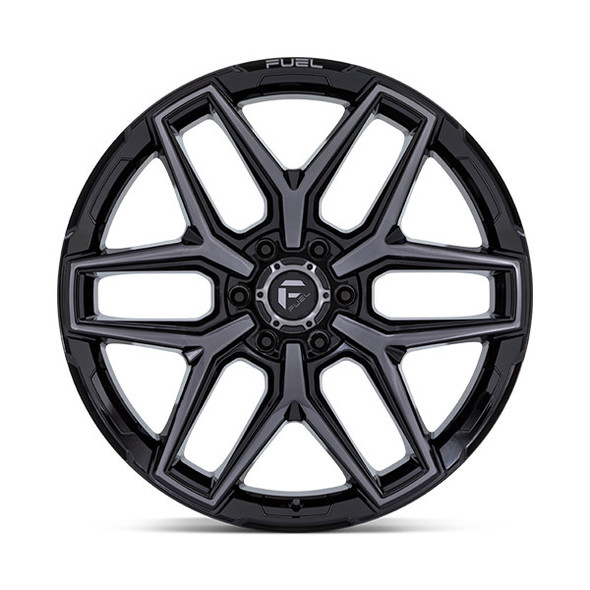 Fuel Offroad Wheels Flux FC854 Gloss Black Brushed Face With Gray Tint 20x10 -18mm Offset 6x139.7 (6x5.5)