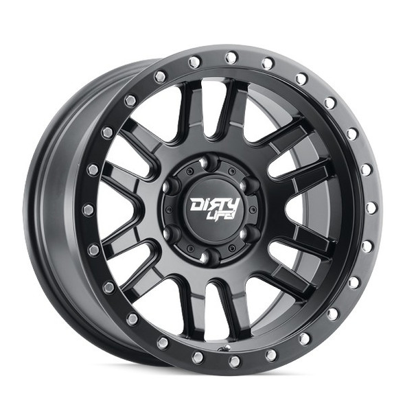 DirtyLife Wheels Canyon Pro 9309 Matte Black with Matte Black Lip 17x9 0mm Offset 6x139.7 (6x5.5)