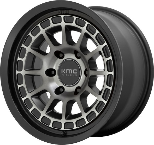 KMC Wheels Canyon KM719 Satin Black with Gray Tint 16x8 0mm Offset 6x139.7 (6x5.5)