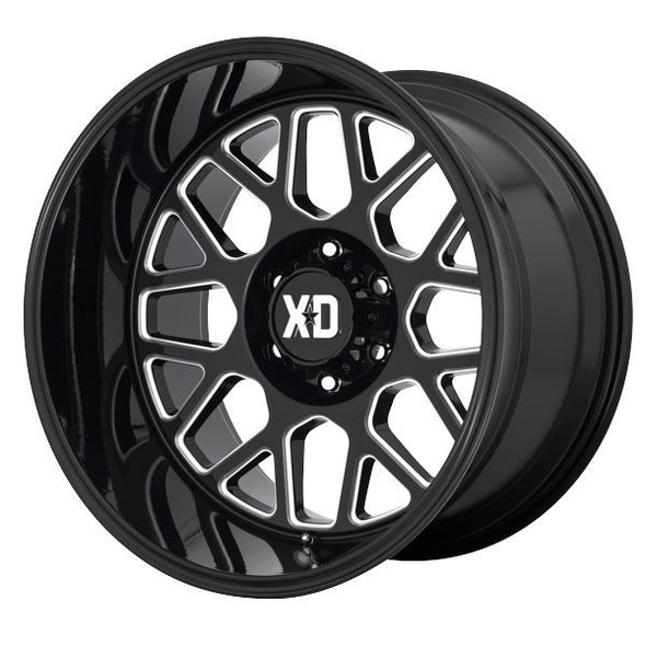XD Series Wheels Grenade 2 XD849 Gloss Black Milled 20x12 -44mm Offset 5x127 (5x5) | Fits Jeep Wrangler 07-Present and Jeep Gladiator XD Series Wheels Grenade 2 XD849 Gloss Black Milled 20x12 -44mm Offset 5x127 (5x5) | Fits Jeep Wrangler 07-Present and Jeep Gladiator