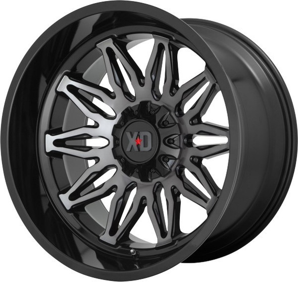 XD Series Wheels Gunner XD859 Gloss Black Machined w/ Gray Tint 22x12 -44mm Offset 5x127 (5x5),5x139.7 (5x5.5) | Fits Jeep Wrangler 07-Present and Jeep Gladiator XD Series Wheels Gunner XD859 Gloss Black Machined w/ Gray Tint 22x12 -44mm Offset 5x127 (5x5),5x139.7 (5x5.5) | Fits Jeep Wrangler 07-Present and Jeep Gladiator