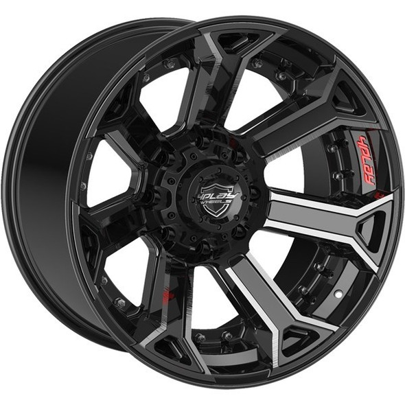 4Play Wheels 4P70 Brushed Black 22x12 -44mm Offset 5x127 (5x5) | Fits Jeep Wrangler 07-Present and Jeep Gladiator 4Play Wheels 4P70 Brushed Black 22x12 -44mm Offset 5x127 (5x5) | Fits Jeep Wrangler 07-Present and Jeep Gladiator