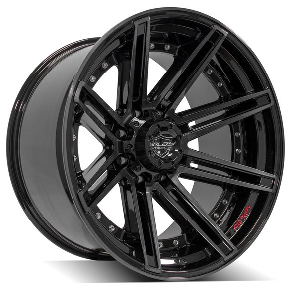 4Play Wheels 4P08 Brushed Black 22x12 -44mm Offset 5x127 (5x5) | Fits Jeep Wrangler 07-Present and Jeep Gladiator 4Play Wheels 4P08 Brushed Black 22x12 -44mm Offset 5x127 (5x5) | Fits Jeep Wrangler 07-Present and Jeep Gladiator