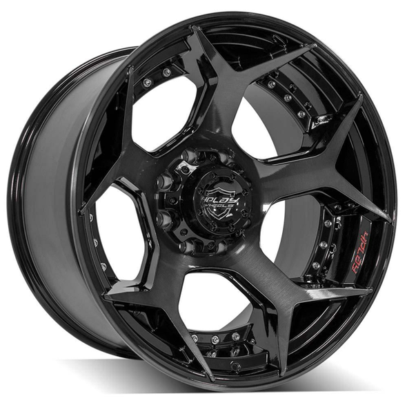 4Play Wheels 4P50 Brushed Black 22x12 -44mm Offset 5x127 (5x5) | Fits Jeep Wrangler 07-Present and Jeep Gladiator 4Play Wheels 4P50 Brushed Black 22x12 -44mm Offset 5x127 (5x5) | Fits Jeep Wrangler 07-Present and Jeep Gladiator