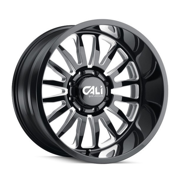 Cali Offroad Wheels Summit 9110 Gloss Black Milled 24x14 -76mm Offset 5x127 (5x5) | Fits Jeep Wrangler 07-Present and Jeep Gladiator Cali Offroad Wheels Summit 9110 Gloss Black Milled 24x14 -76mm Offset 5x127 (5x5) | Fits Jeep Wrangler 07-Present and Jeep Gladiator