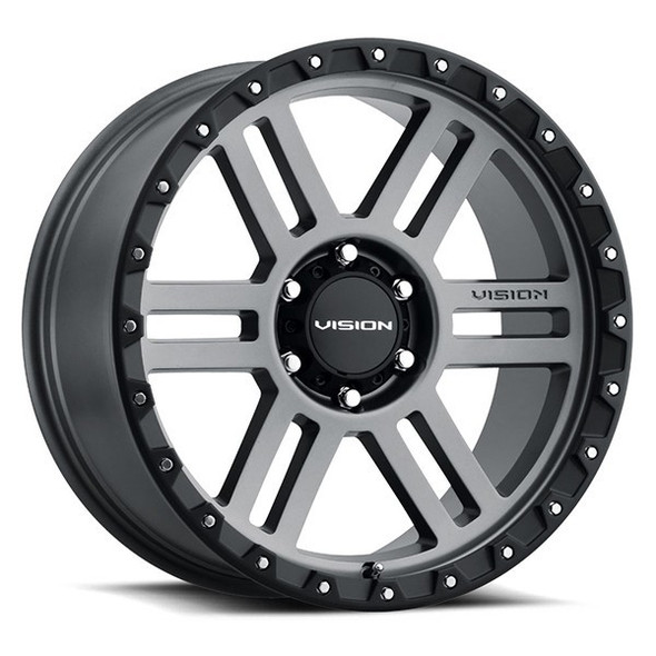 Vision Wheels Manx 2 354 Satin Grey 17x9 -12mm Offset 5x127 (5x5) | Fits Jeep Wrangler 07-Present and Jeep Gladiator Vision Wheels Manx 2 354 Satin Grey 17x9 -12mm Offset 5x127 (5x5) | Fits Jeep Wrangler 07-Present and Jeep Gladiator