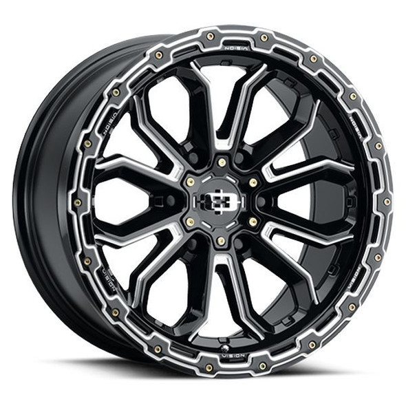 Vision Wheels Korupt 405 Gloss Black Milled 17x8 30mm Offset 5x127 (5x5) | Fits Jeep Wrangler 07-Present and Jeep Gladiator Vision Wheels Korupt 405 Gloss Black Milled 17x8 30mm Offset 5x127 (5x5) | Fits Jeep Wrangler 07-Present and Jeep Gladiator
