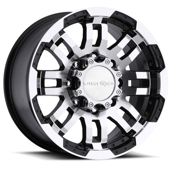 Vision Wheels Warrior 375 Gloss Black Machined Face 20x9 18mm Offset 8x165.1 (8x6.5) Vision Wheels Warrior 375 Gloss Black Machined Face 20x9 18mm Offset 8x165.1 (8x6.5)