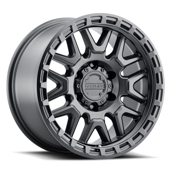Raceline Wheels Krank 953B Satin Black 16x8 0mm Offset 5x127 (5x5) | Fits Jeep Wrangler 07-Present and Jeep Gladiator Raceline Wheels Krank 953B Satin Black 16x8 0mm Offset 5x127 (5x5) | Fits Jeep Wrangler 07-Present and Jeep Gladiator