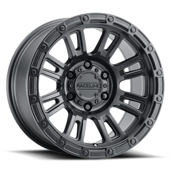 Raceline Wheels Compass 956B Satin Black 17x8.5 0mm Offset 5x127 (5x5) | Fits Jeep Wrangler 07-Present and Jeep Gladiator Raceline Wheels Compass 956B Satin Black 17x8.5 0mm Offset 5x127 (5x5) | Fits Jeep Wrangler 07-Present and Jeep Gladiator