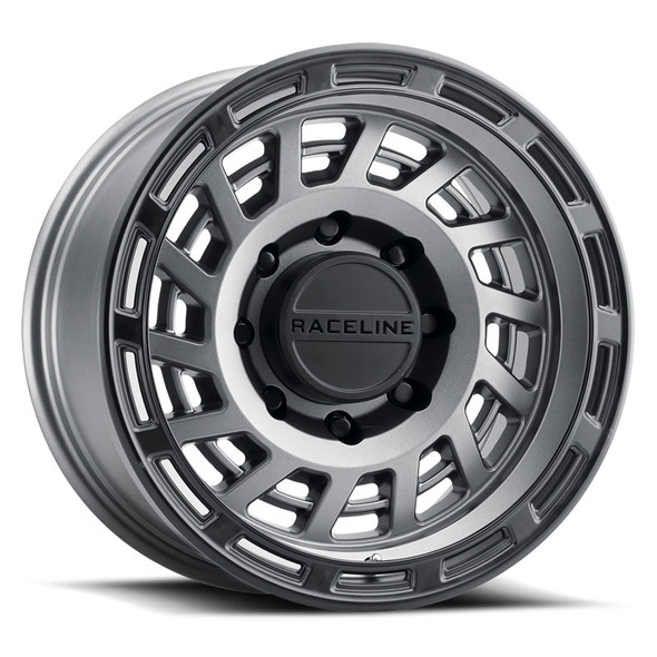 Raceline Wheels Halo 957GB Satin Gunmetal with Black Ring 17x8.5 0mm Offset 5x127 (5x5) | Fits Jeep Wrangler 07-Present and Jeep Gladiator Raceline Wheels Halo 957GB Satin Gunmetal with Black Ring 17x8.5 0mm Offset 5x127 (5x5) | Fits Jeep Wrangler 07-Present and Jeep Gladiator