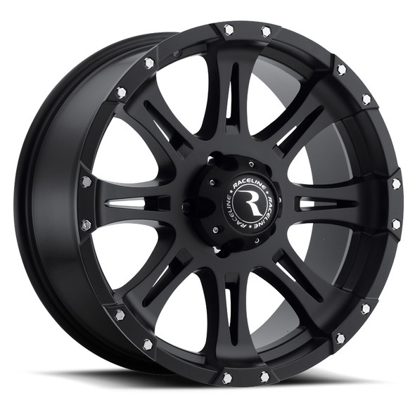 Raceline Wheels Raptor 981 Matte Black 17x9 0mm Offset 5x127 (5x5) | Fits Jeep Wrangler 07-Present and Jeep Gladiator Raceline Wheels Raptor 981 Matte Black 17x9 0mm Offset 5x127 (5x5) | Fits Jeep Wrangler 07-Present and Jeep Gladiator