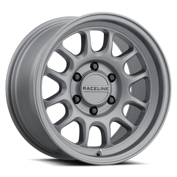 Raceline Wheels Rogue 958T Matte Titanium 16x8 0mm Offset 5x127 (5x5) | Fits Jeep Wrangler 07-Present and Jeep Gladiator Raceline Wheels Rogue 958T Matte Titanium 16x8 0mm Offset 5x127 (5x5) | Fits Jeep Wrangler 07-Present and Jeep Gladiator
