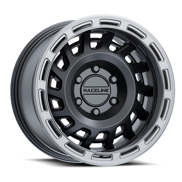 Raceline Wheels Halo 957BS Satin Black with Silver Ring 17x8.5 0mm Offset 6x120 Raceline Wheels Halo 957BS Satin Black with Silver Ring 17x8.5 0mm Offset 6x120