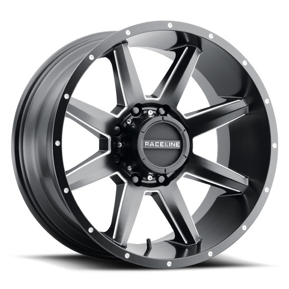 Raceline Wheels Stryker 954M Satin Black Milled 17x9 -12mm Offset 5x127 (5x5) | Fits Jeep Wrangler 07-Present and Jeep Gladiator Raceline Wheels Stryker 954M Satin Black Milled 17x9 -12mm Offset 5x127 (5x5) | Fits Jeep Wrangler 07-Present and Jeep Gladiator