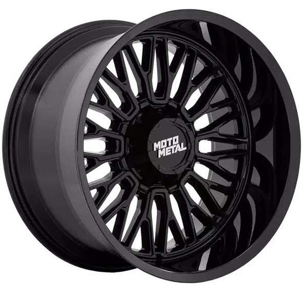 Moto Metal Wheels Stinger MO809 Gloss Black 22x12 -44mm Offset 5x127 (5x5),5x139.7 (5x5.5) | Fits Jeep Wrangler 07-Present and Jeep Gladiator