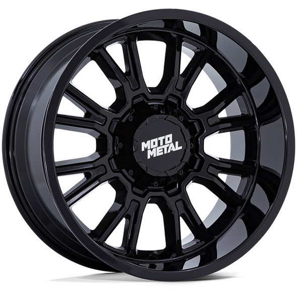 Moto Metal Wheels Legacy MO810 Gloss Black 18x9 20mm Offset 5x127 (5x5),5x139.7 (5x5.5) | Fits Jeep Wrangler 07-Present and Jeep Gladiator