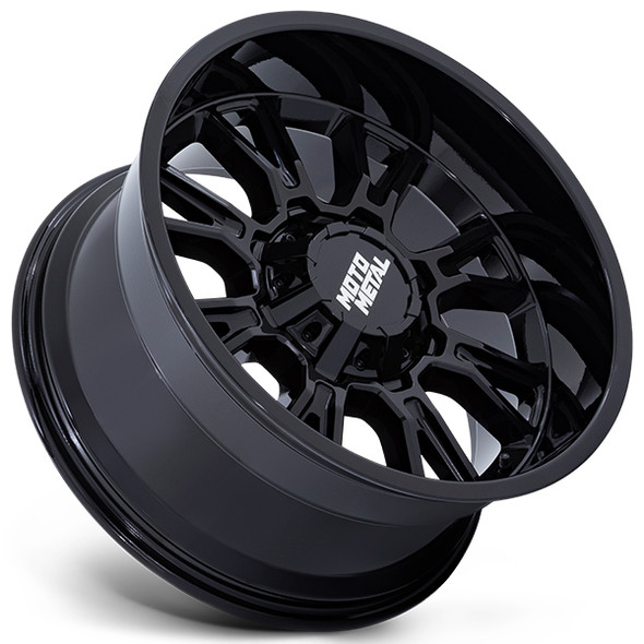 Moto Metal Wheels Legacy MO810 Gloss Black 17x9 1mm Offset 5x127 (5x5),5x139.7 (5x5.5) | Fits Jeep Wrangler 07-Present and Jeep Gladiator