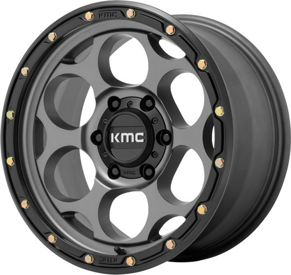 KMC Wheels Dirty Harry KM541 Satin Gray with Black Lip 18x8.5 18mm Offset 5x127 (5x5) | Fits Jeep Wrangler 07-Present and Jeep Gladiator KMC Wheels Dirty Harry KM541 Satin Gray with Black Lip 18x8.5 18mm Offset 5x127 (5x5) | Fits Jeep Wrangler 07-Present and Jeep Gladiator