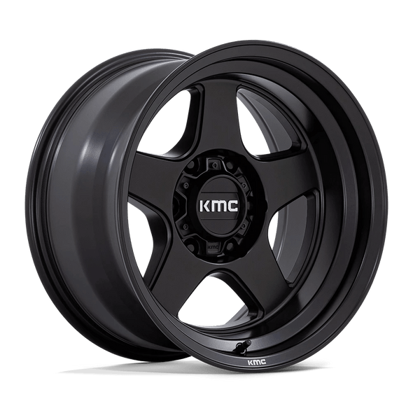 KMC Wheels Lobo KM728 Matte Black 17x8.5 18mm Offset 6x120