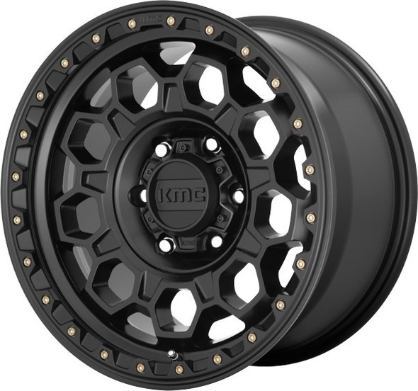KMC Wheels Trek KM545 Satin Black 17x9 18mm Offset 5x127 (5x5) | Fits Jeep Wrangler 07-Present and Jeep Gladiator KMC Wheels Trek KM545 Satin Black 17x9 18mm Offset 5x127 (5x5) | Fits Jeep Wrangler 07-Present and Jeep Gladiator