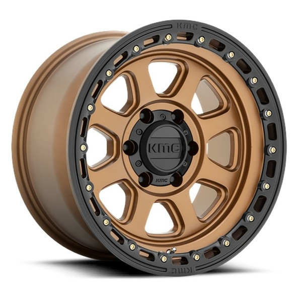KMC Wheels Chase KM548 Matte Bronze with Black Lip 20x9 0mm Offset 5x127 (5x5) | Fits Jeep Wrangler 07-Present and Jeep Gladiator KMC Wheels Chase KM548 Matte Bronze with Black Lip 20x9 0mm Offset 5x127 (5x5) | Fits Jeep Wrangler 07-Present and Jeep Gladiator