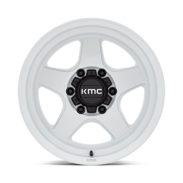 KMC Wheels Lobo KM728 Gloss White 17x8.5 18mm Offset 6x120