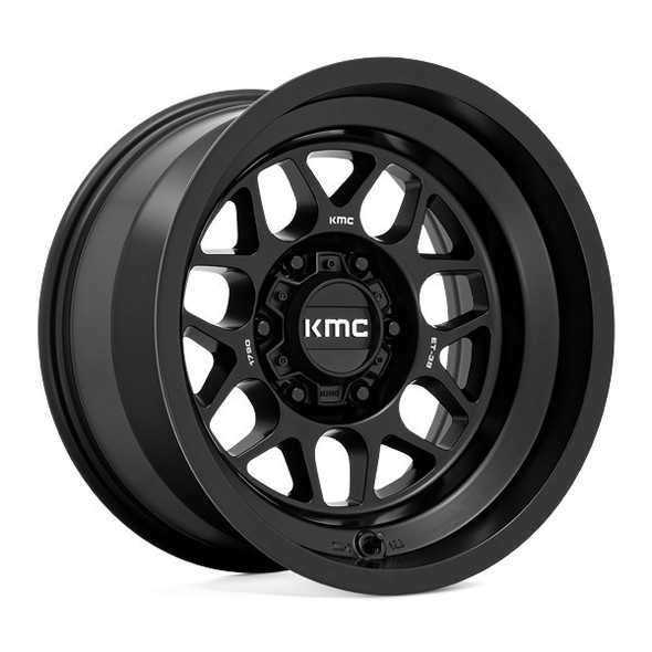 KMC Wheels Terra KM725 Satin Black 18x8.5 -10mm Offset 5x127 (5x5) | Fits Jeep Wrangler 07-Present and Jeep Gladiator KMC Wheels Terra KM725 Satin Black 18x8.5 -10mm Offset 5x127 (5x5) | Fits Jeep Wrangler 07-Present and Jeep Gladiator