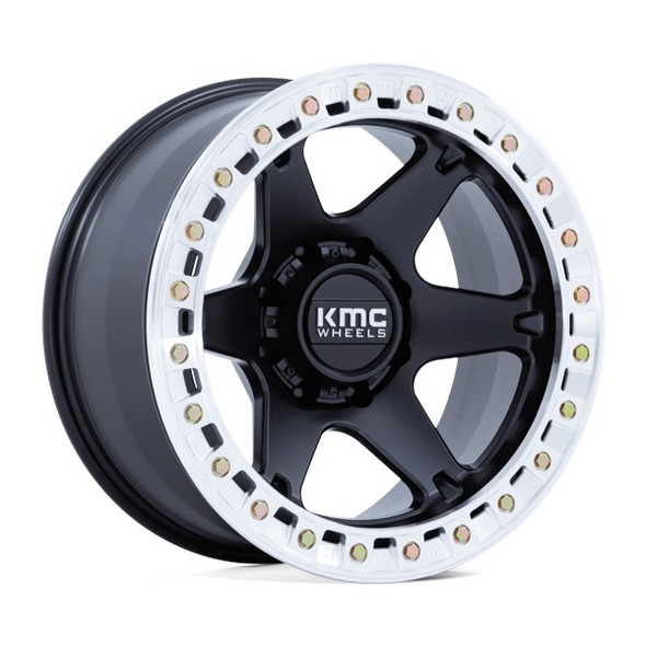 KMC Wheels VI Beadlock KM238 Satin Black with Machined Ring 20x10 -48mm Offset 5x127 (5x5) | Fits Jeep Wrangler 07-Present and Jeep Gladiator KMC Wheels VI Beadlock KM238 Satin Black with Machined Ring 20x10 -48mm Offset 5x127 (5x5) | Fits Jeep Wrangler 07-Present and Jeep Gladiator
