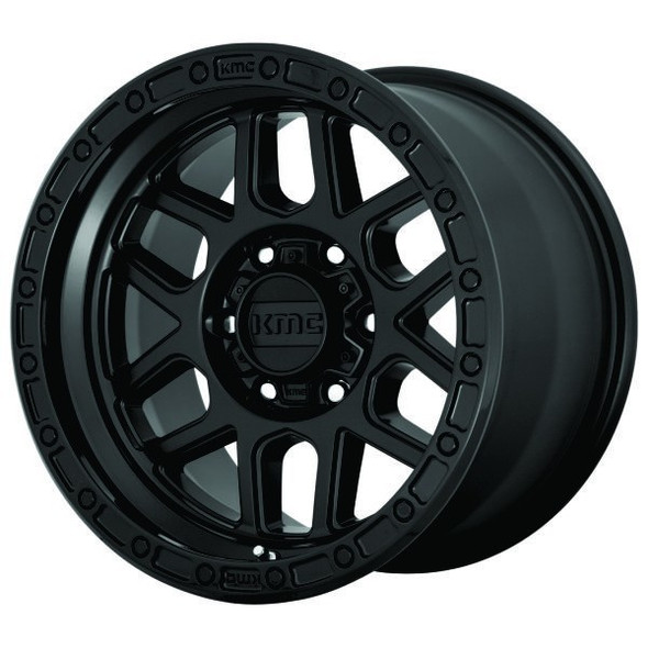 KMC Wheels Mesa KM544 Satin Black with Gloss Black Lip 20x9 18mm Offset 8x165.1 (8x6.5) KMC Wheels Mesa KM544 Satin Black with Gloss Black Lip 20x9 18mm Offset 8x165.1 (8x6.5)