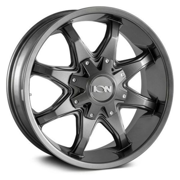 ION Alloy Wheels 181 Graphite 20x9 18mm Offset 5x127 (5x5),5x139.7 (5x5.5) | Fits Jeep Wrangler 07-Present and Jeep Gladiator