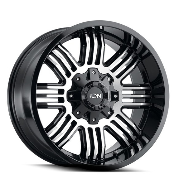 ION Alloy Wheels 144 Black Machined 17x9 -12mm Offset 8x165.1 (8x6.5)