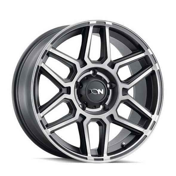 ION Alloy Wheels 146 Matte Black Machined Dark Tint 20x9 0mm Offset 5x127 (5x5) | Fits Jeep Wrangler 07-Present and Jeep Gladiator