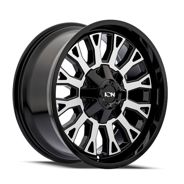 ION Alloy Wheels 152 Gloss Black Machined 20x9 0mm Offset 5x127 (5x5),5x139.7 (5x5.5) | Fits Jeep Wrangler 07-Present and Jeep Gladiator