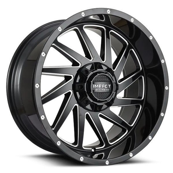Impact Offroad Wheels 811 Gloss Black Milled 17x9 -12mm Offset 5x127 (5x5),5x139.7 (5x5.5) | Fits Jeep Wrangler 07-Present and Jeep Gladiator Impact Offroad Wheels 811 Gloss Black Milled 17x9 -12mm Offset 5x127 (5x5),5x139.7 (5x5.5) | Fits Jeep Wrangler 07-Present and Jeep Gladiator