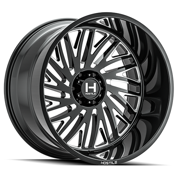 Hostile Wheels Syclone H131 Blade Cut 22x10 -25mm Offset 5x127 (5x5) | Fits Jeep Wrangler 07-Present and Jeep Gladiator