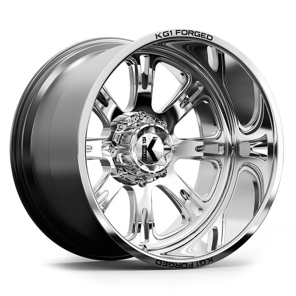 KG1 Forged Wheels Scale KF012 Polished 26x14 -76mm Offset 5x127 (5x5) | Fits Jeep Wrangler 07-Present and Jeep Gladiator