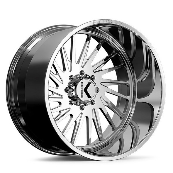 KG1 Forged Wheels Javelin KF038 Polished 24x14 -76mm Offset 5x127 (5x5) | Fits Jeep Wrangler 07-Present and Jeep Gladiator KG1 Forged Wheels Javelin KF038 Polished 24x14 -76mm Offset 5x127 (5x5) | Fits Jeep Wrangler 07-Present and Jeep Gladiator