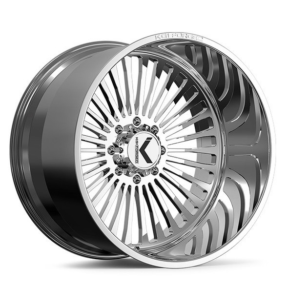 KG1 Forged Wheels Vegas KF051 Polished 24x14 -76mm Offset 5x127 (5x5) | Fits Jeep Wrangler 07-Present and Jeep Gladiator