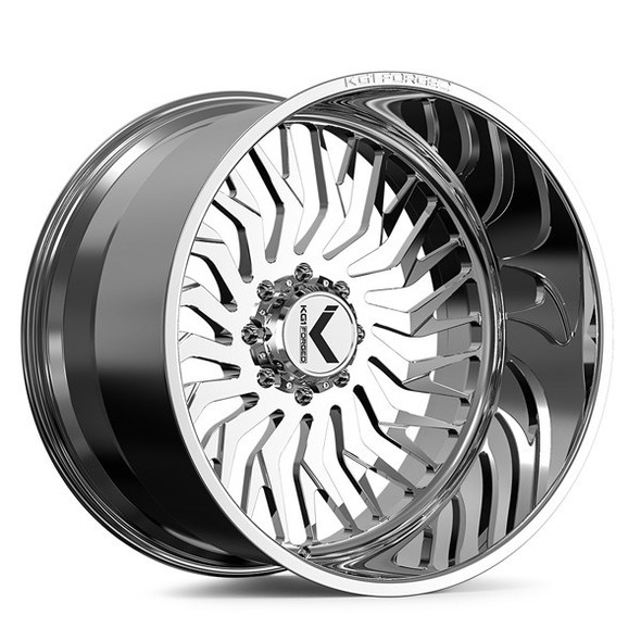 KG1 Forged Wheels Elixir KF063 Polished 24x12 -44mm Offset 5x127 (5x5) | Fits Jeep Wrangler 07-Present and Jeep Gladiator KG1 Forged Wheels Elixir KF063 Polished 24x12 -44mm Offset 5x127 (5x5) | Fits Jeep Wrangler 07-Present and Jeep Gladiator