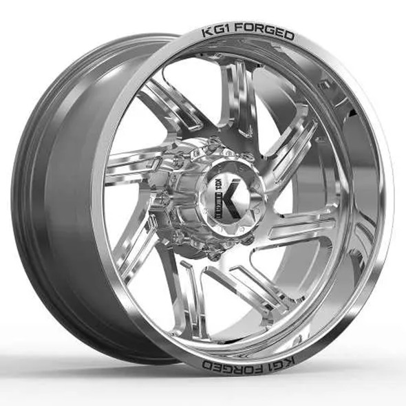 KG1 Forged Wheels Spool KF011 Polished 24x12 -44mm Offset 5x127 (5x5) | Fits Jeep Wrangler 07-Present and Jeep Gladiator