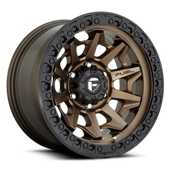 Fuel Offroad Wheels Covert D696 Matte Bronze with Black Ring 15x8 -19mm Offset 5x114.3 (5x4.5)