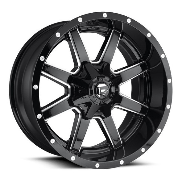 Fuel Offroad Wheels Maverick D610 Gloss Black Milled 18x9 1mm Offset 8x180 Fuel Offroad Wheels Maverick D610 Gloss Black Milled 18x9 1mm Offset 8x180