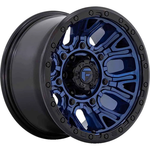 Fuel Offroad Wheels Traction D827 Dark Blue With Black Ring 17x9 -12mm Offset 5x127 (5x5) | Fits Jeep Wrangler 07-Present and Jeep Gladiator